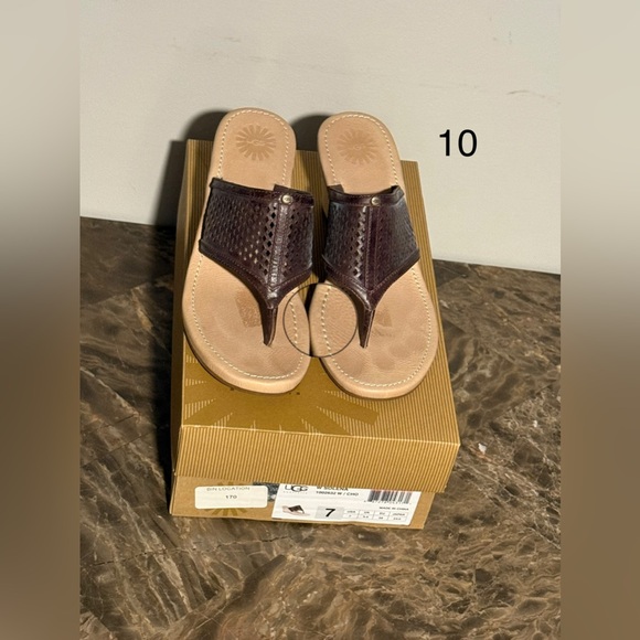 UGG Australia Solena Dark Brown Wedged Sandals. In Original Packaging. - Picture 2 of 3